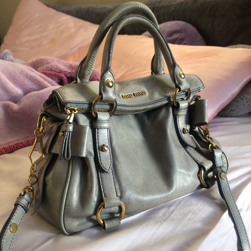 *SOLD!!!* MIUMIU “Baby Bow Vitello 2-Way Satchel”